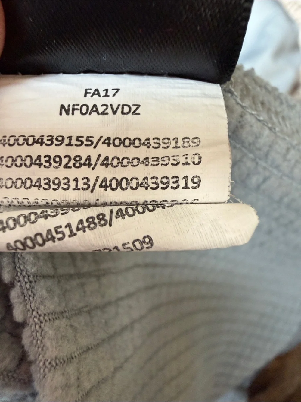 The North Face Men's Grey Fleece Grid Hoodie Full Zip Jacket Size XL